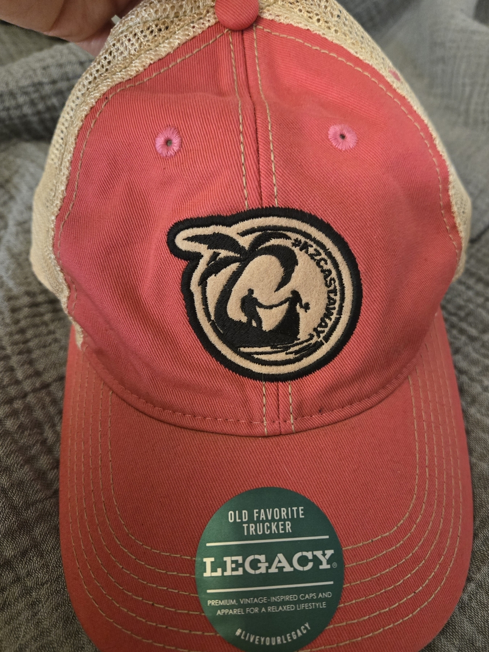Unisex Red And Tan Trucker Hat